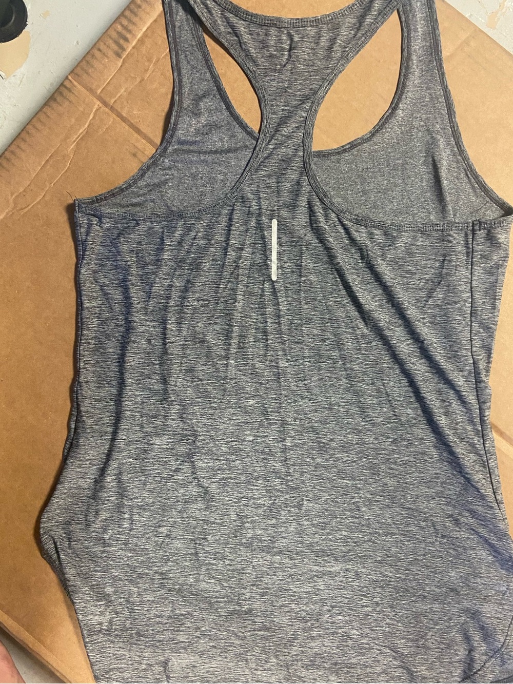 Reebok Heathered Charcoal Racerback Tank Top - Picture 3 of 4